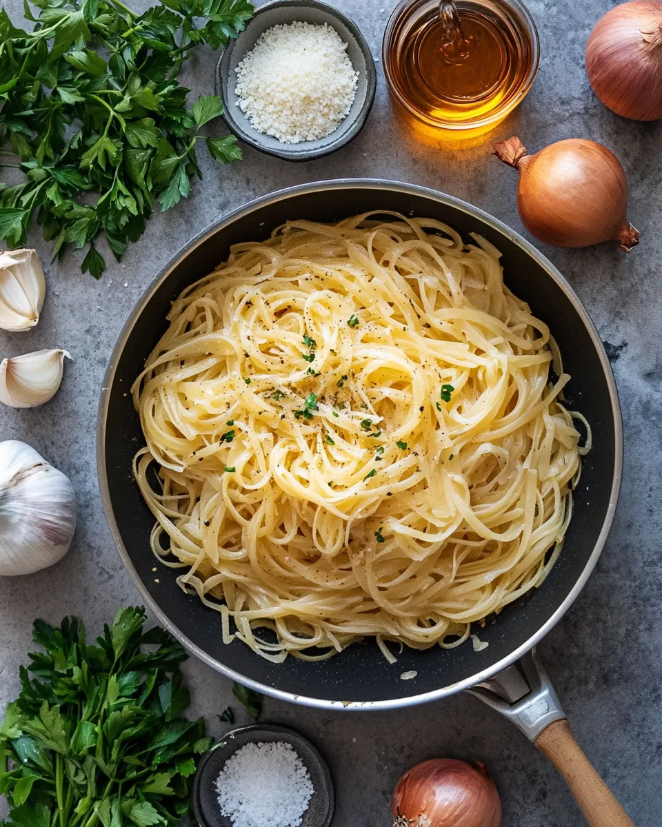 Ingredients for Savor the Flavor: Caramelized Onion Pasta Drenched in Spicy Chilli Oil