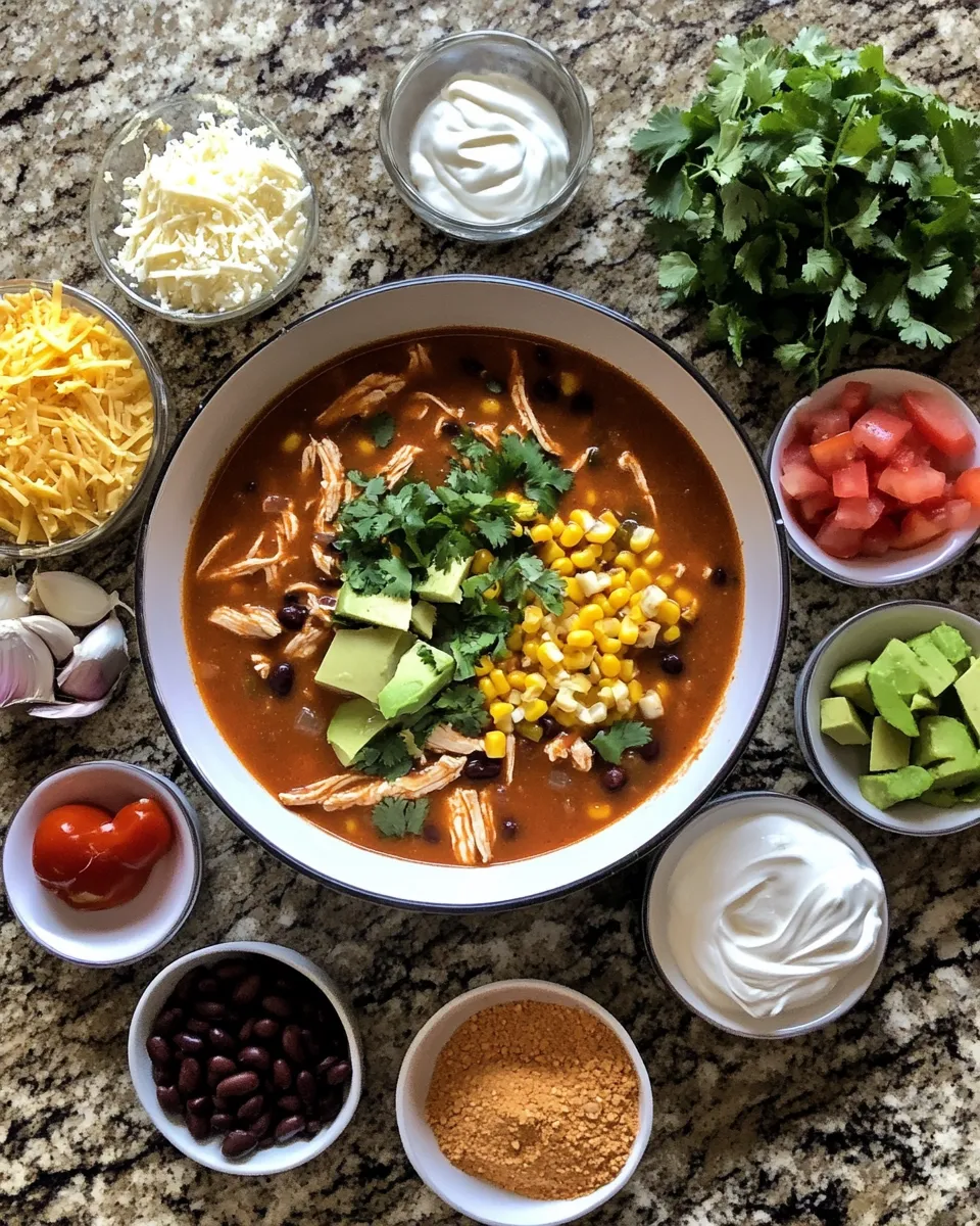 Ingredients for Savor the Flavor: Chicken Enchilada Soup Delight That Warms the Soul