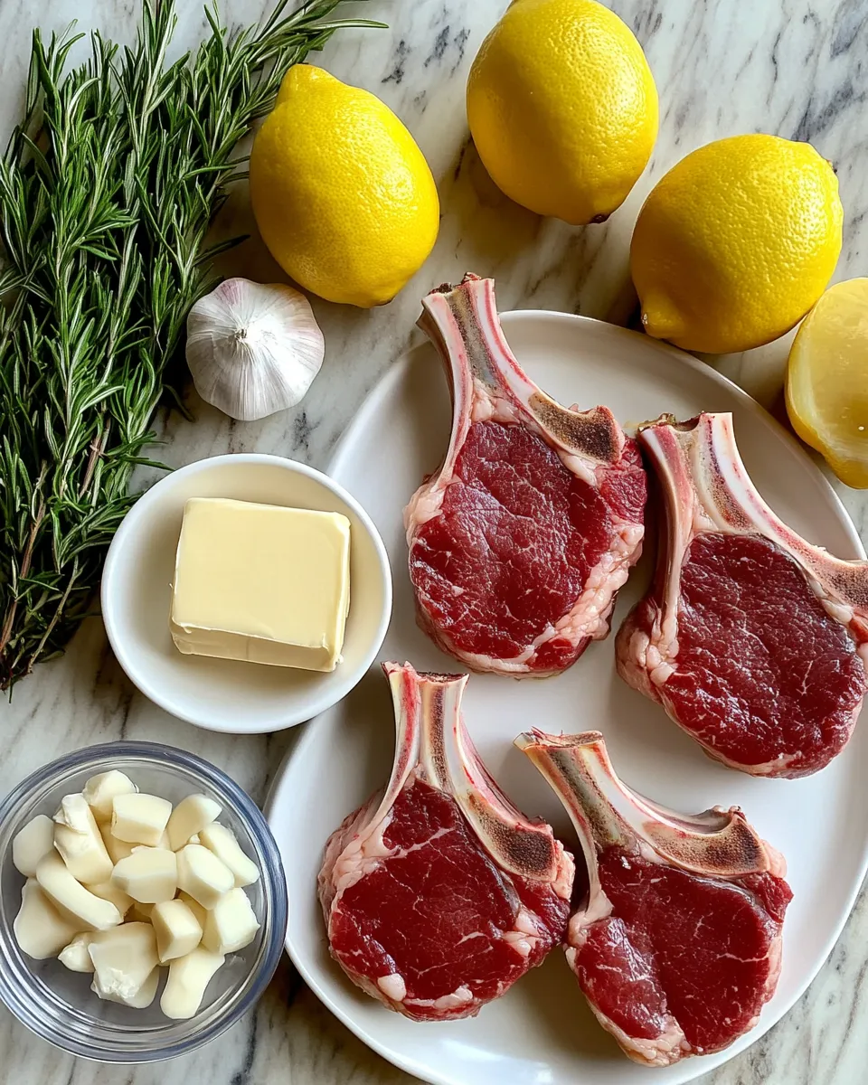 Ingredients for Savor the Zest: Irresistible Lemon Garlic Butter Lamb Chops to Elevate Your Dinner Game