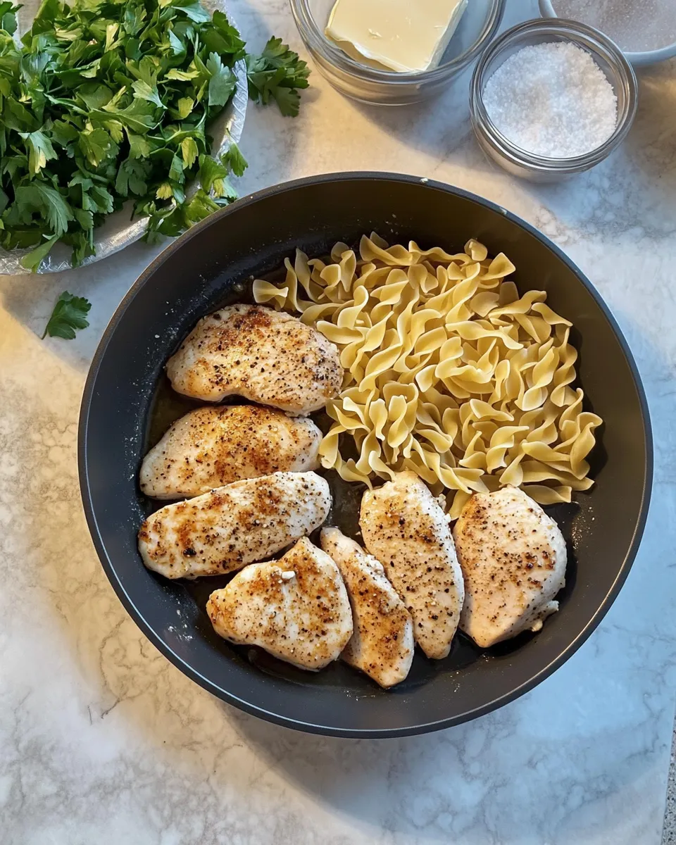 Ingredients for One-Pan Chicken with Buttered Noodles: A Simple Dinner Delight