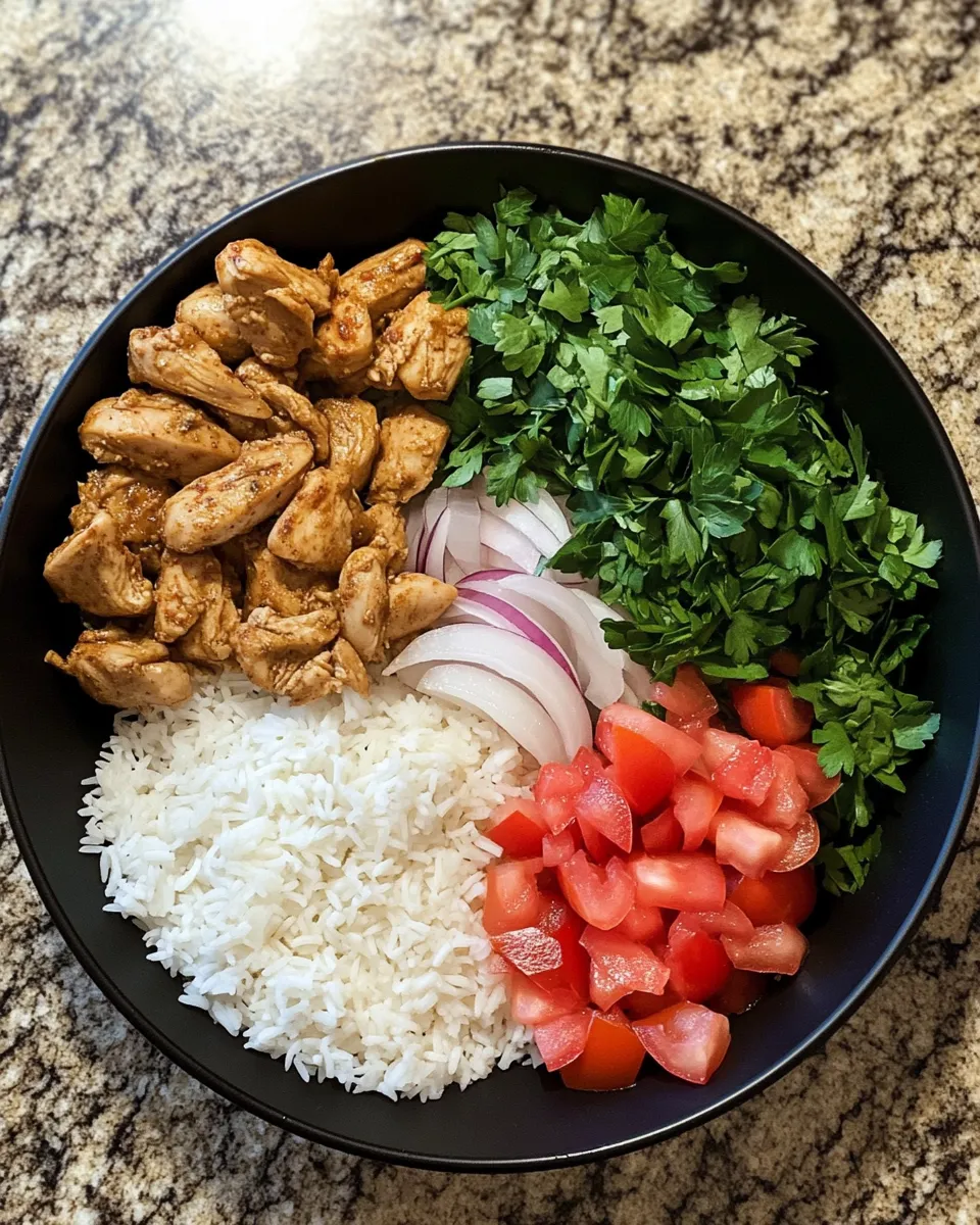 Ingredients for One-Pot Wonder: Shawarma Chicken and Rice Delight