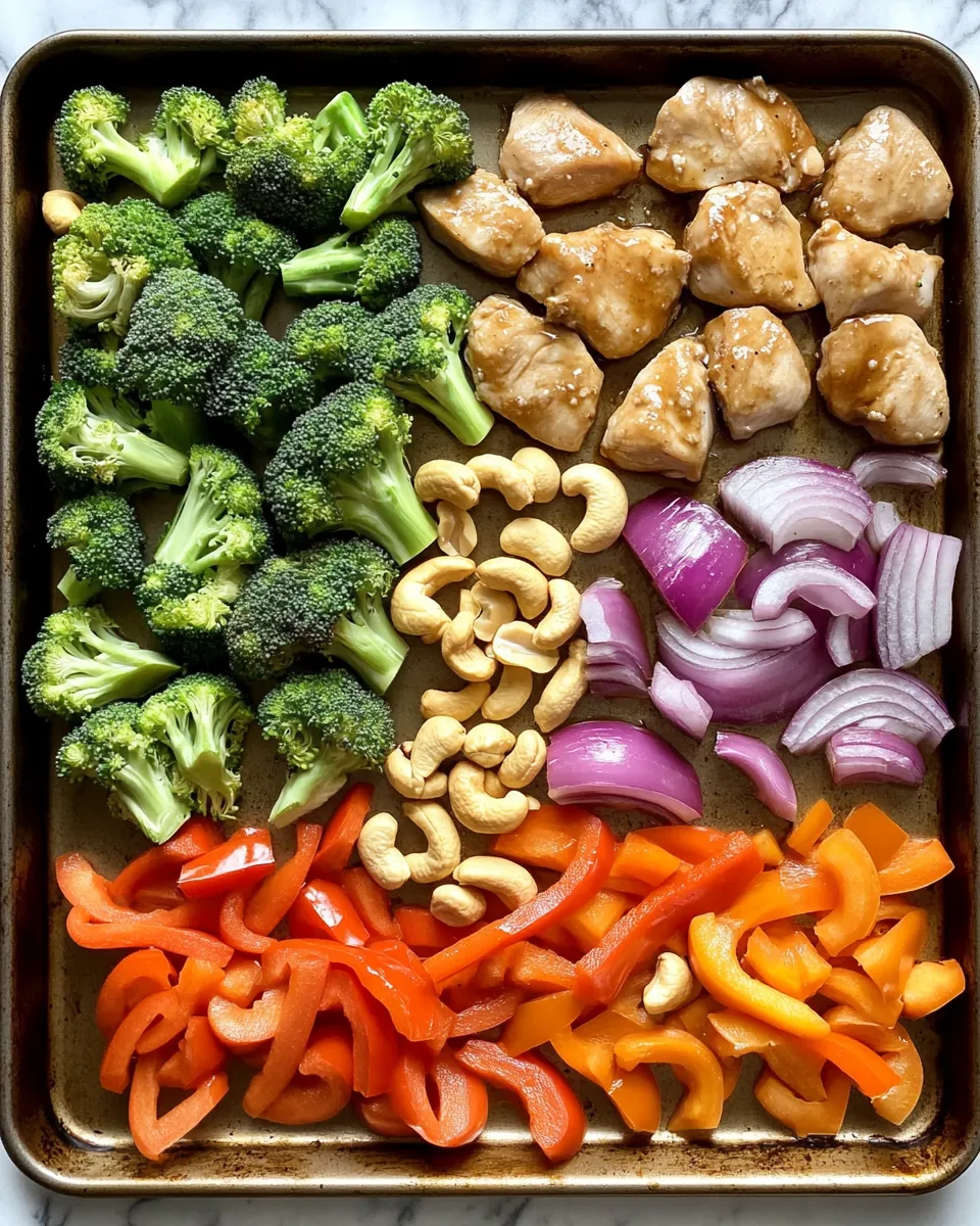 Ingredients for Sizzle and Serve: Easy Sheet Pan Cashew Chicken for Busy Weeknights