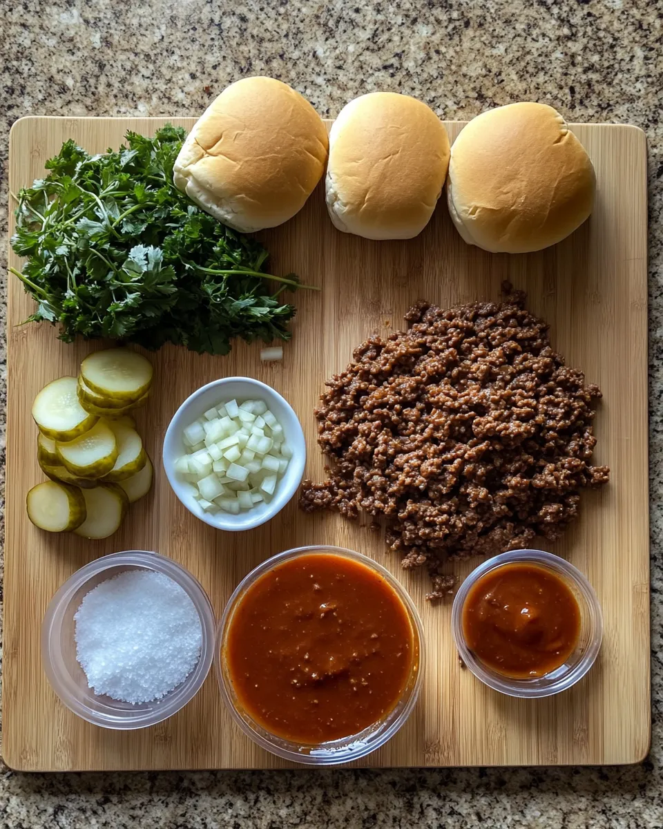 Ingredients for Irresistible Steakhouse Burger Sloppy Joes for a Flavor Explosion