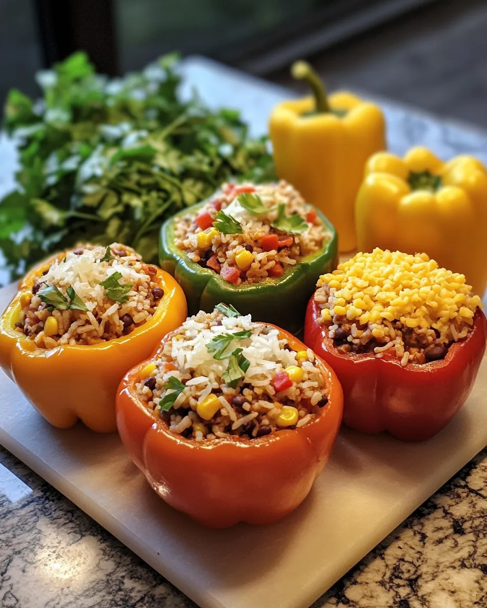 Ingredients for Savor the Flavor: Irresistible Stuffed Pepper Rice Bake Delight