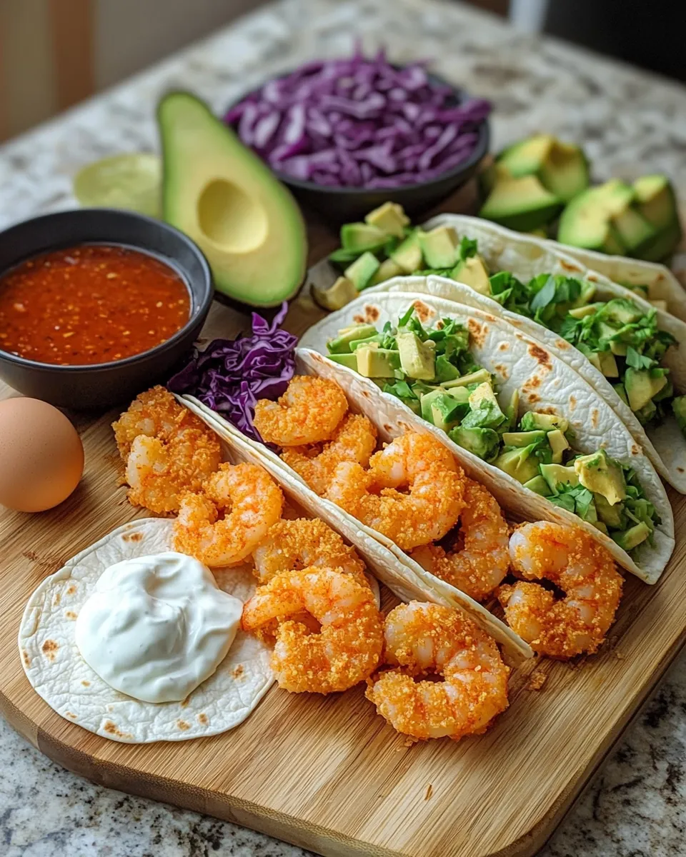 Ingredients for Crispy Delight: Air Fryer Bang Bang Shrimp Tacos That Will Rock Your Taste Buds