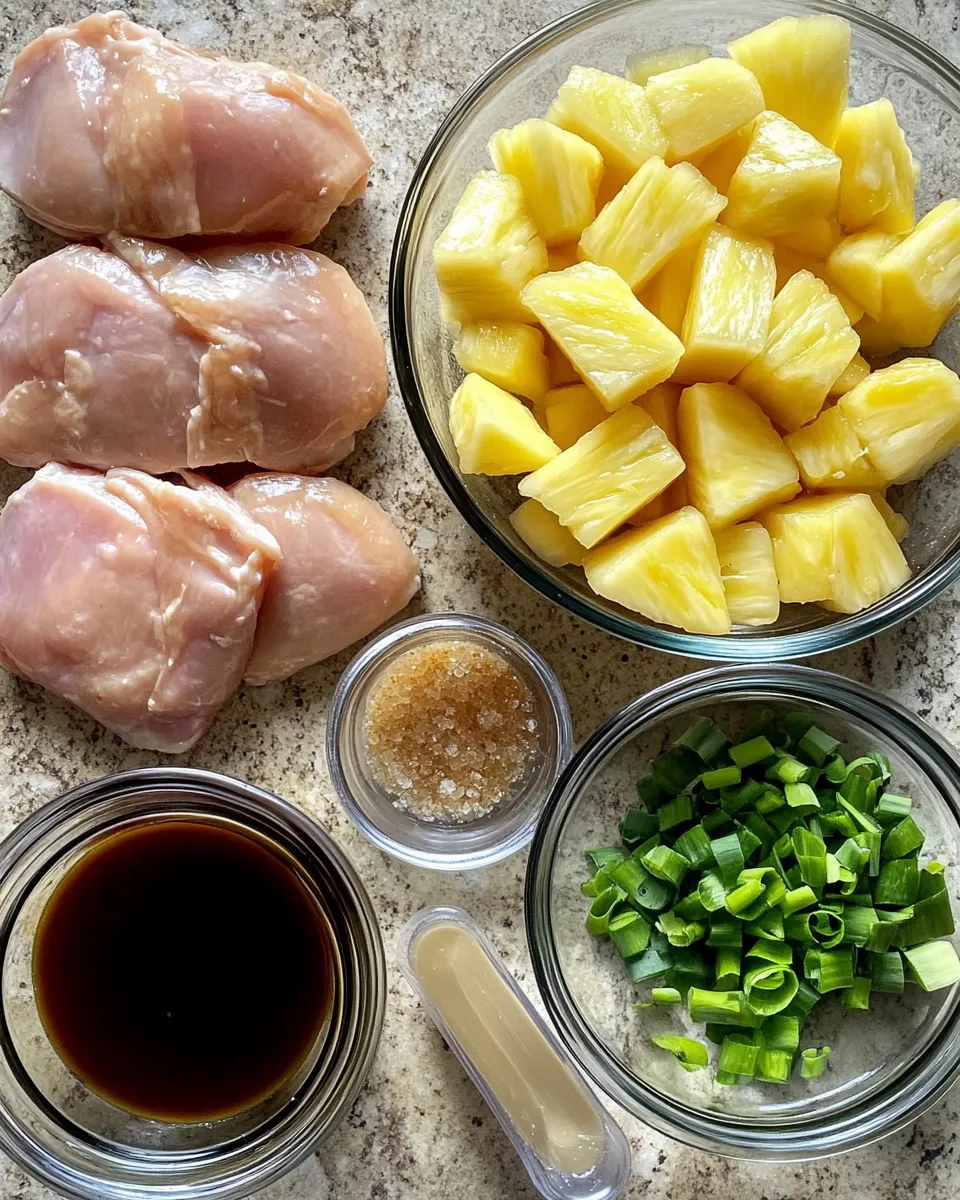 Ingredients for Sweet and Savory Delight: Brown Sugar Pineapple Chicken Recipe You'll Love