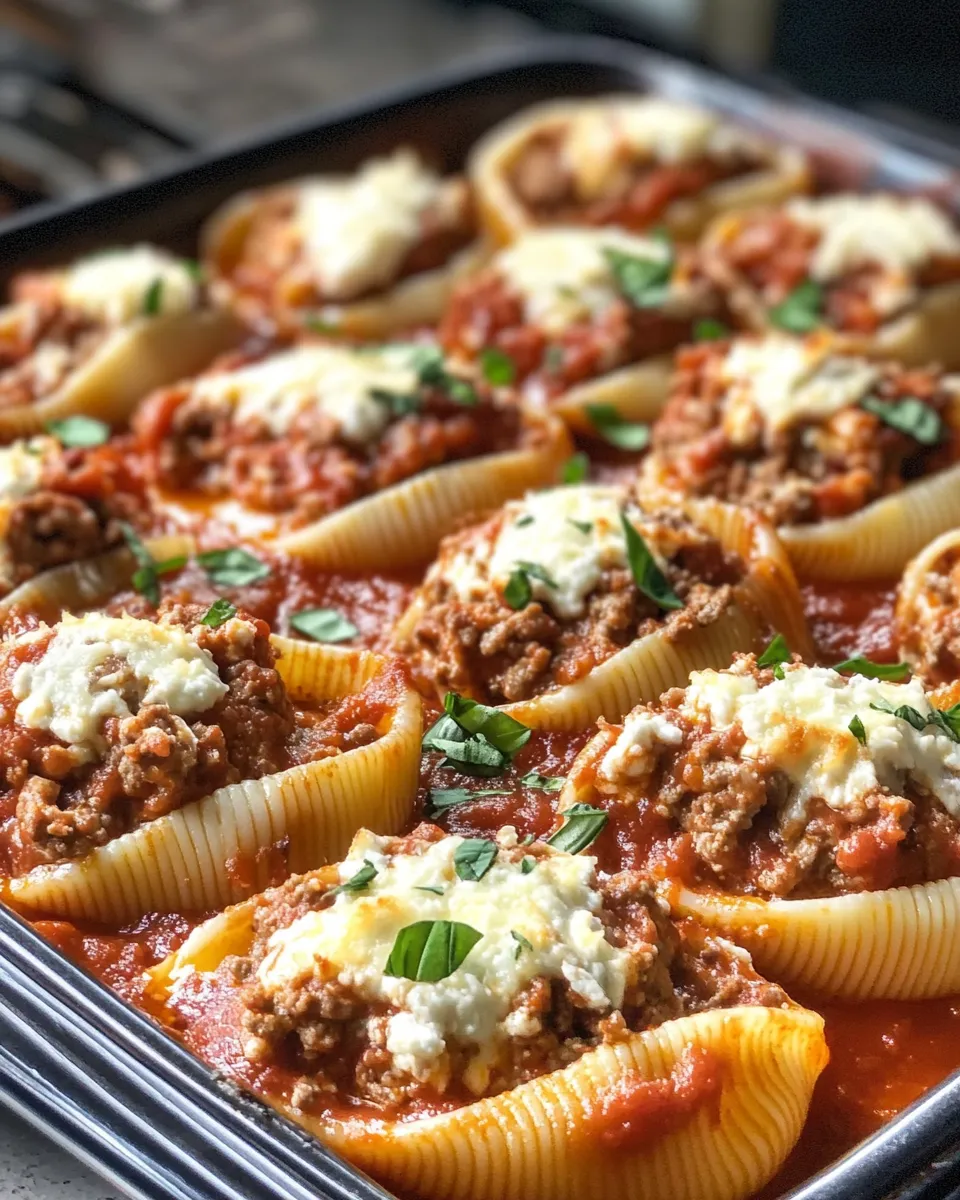 Ingredients for Indulge in Creamy Beef and Ricotta Stuffed Shells: A Comfort Food Delight