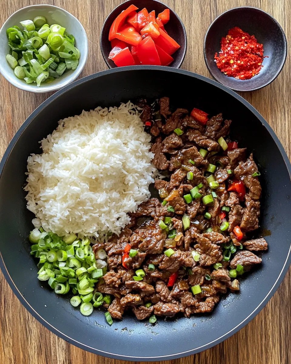 Ingredients for Savor the Crunch: Irresistible Crispy Chilli Beef Rice Recipe