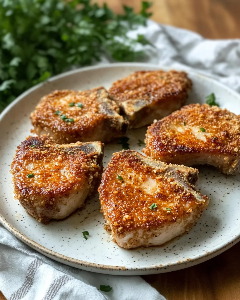 Ingredients for Savor the Crunch: Irresistible Crispy Garlic Parmesan Pork Chops