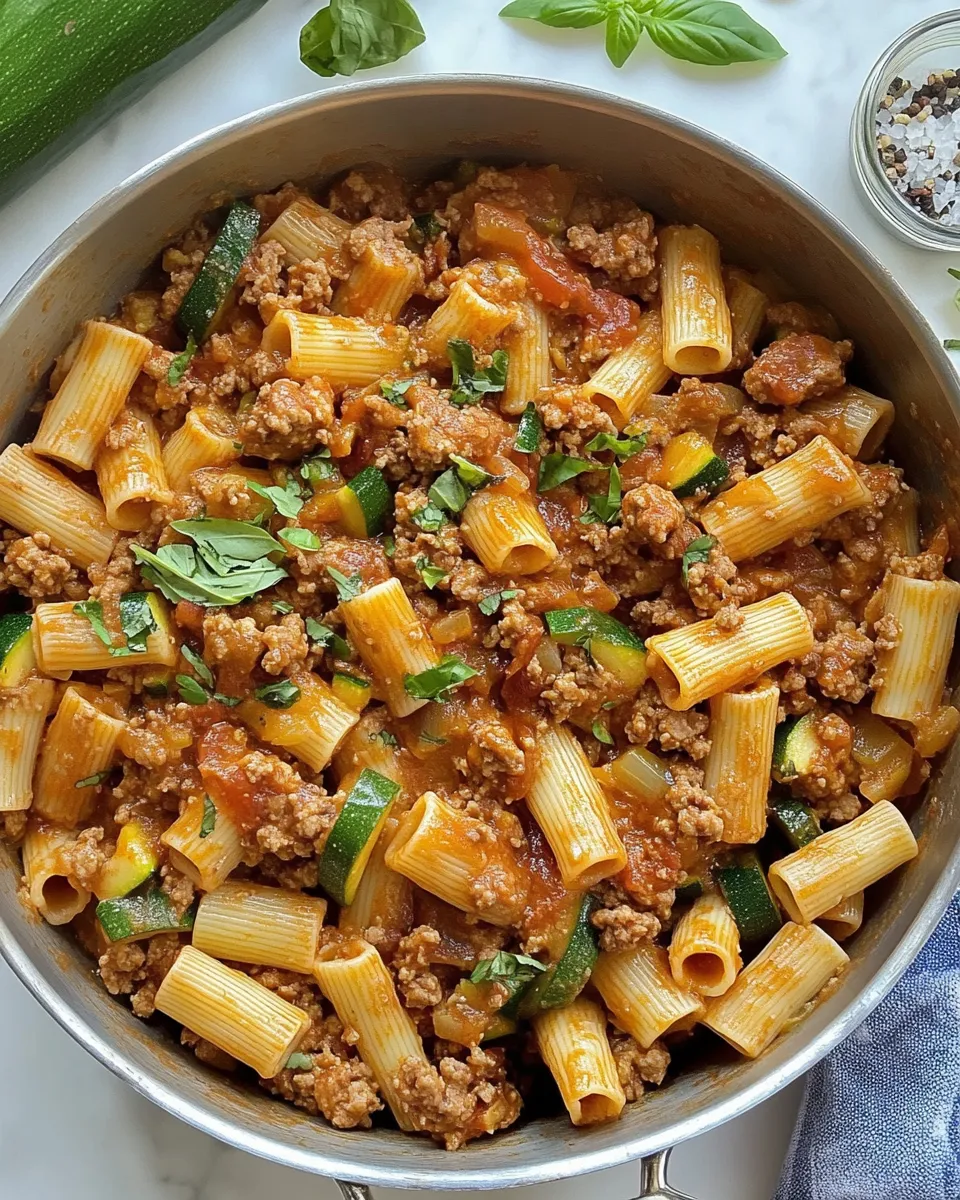 Ingredients for Savor the Simplicity: Easy Rigatoni with Sausage and Zucchini Delight