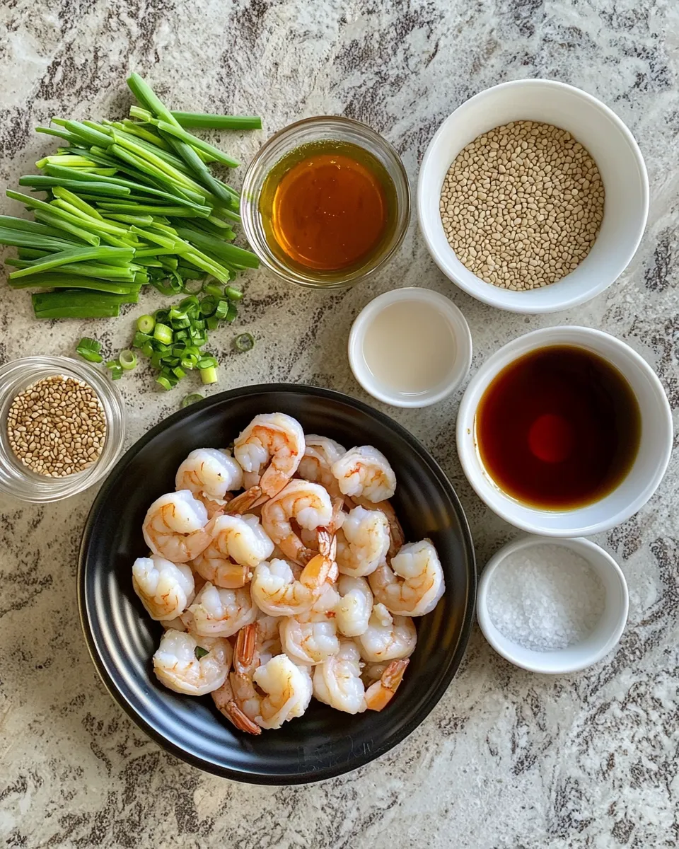 Ingredients for Sweet Meets Savory: High-Protein Honey Garlic Shrimp Delight