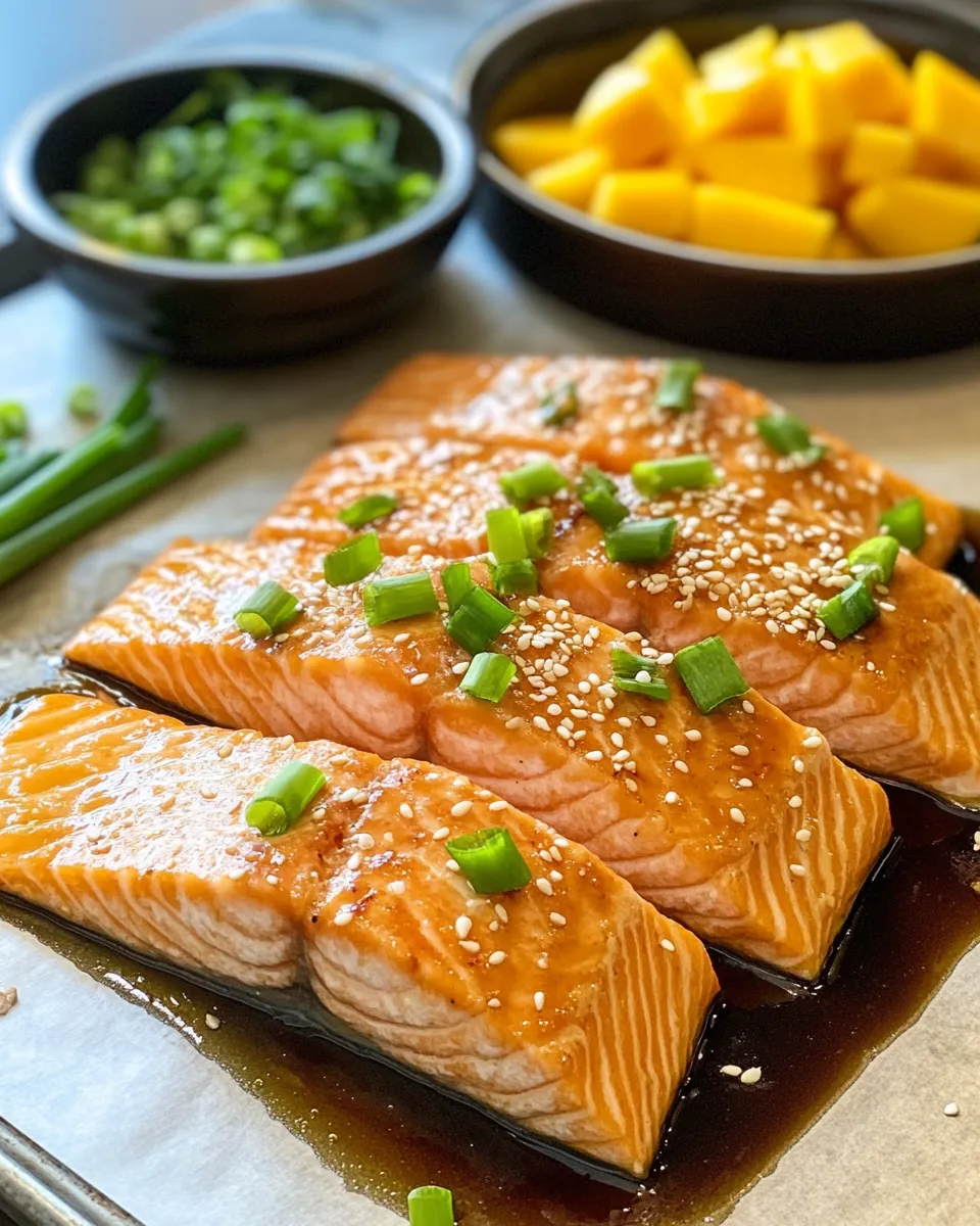 Ingredients for Savor the Sweet and Savory Bliss of Mango Teriyaki Salmon