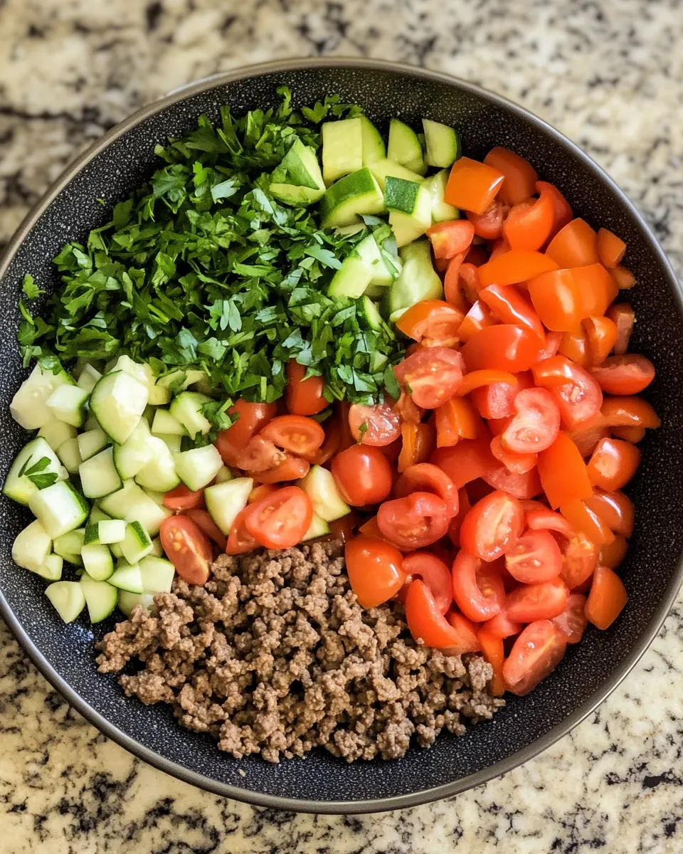 Ingredients for Savor the Flavor: Quick and Easy Mediterranean Ground Beef Stir-Fry Delight