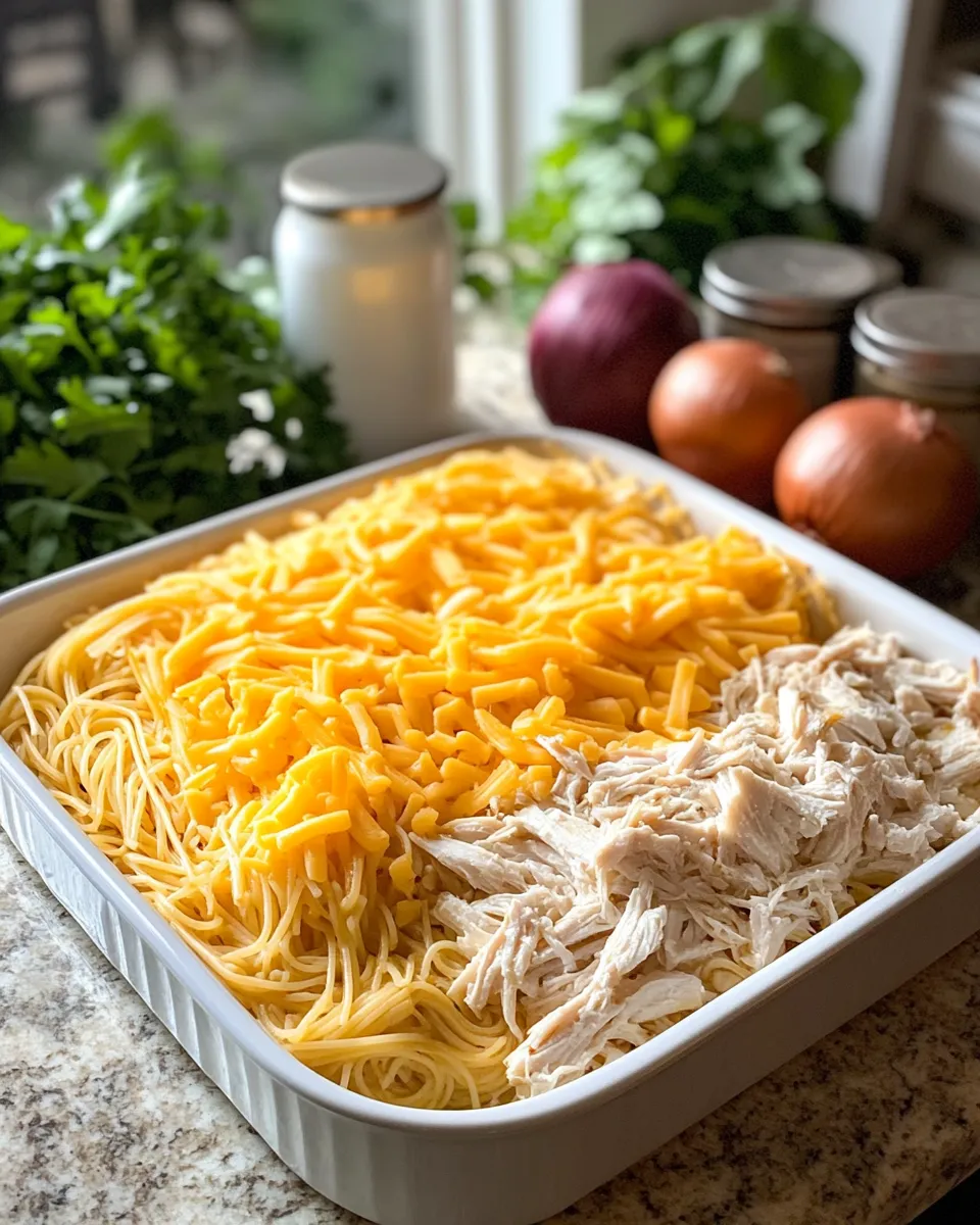 Ingredients for Savor the South: Irresistible Chicken Spaghetti Casserole Recipe