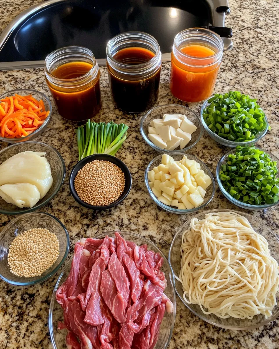 Ingredients for Irresistibly Delicious: Mastering the Art of Sticky Beef Noodles