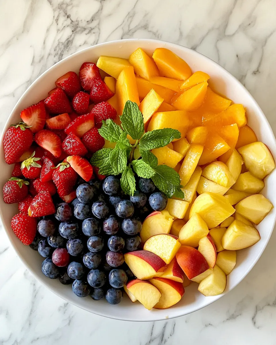 Ingredients for Delight in the Season with a Refreshing Summer Peach Fruit Salad
