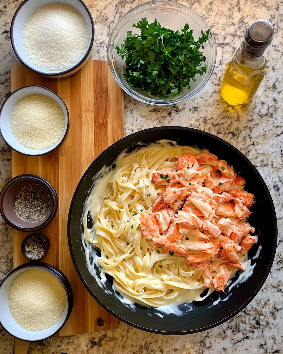 Ingredients for Indulge in Decadent Cajun Lobster and Salmon Alfredo