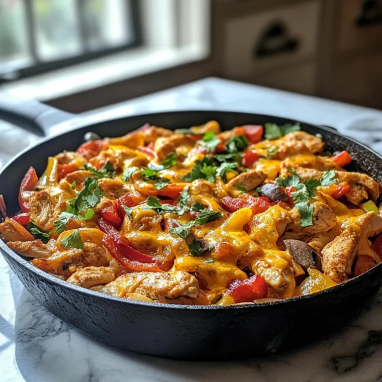 Photo of featured for Sizzle Into Flavor: Cheesy Baja Chicken & Bell Pepper Skillet Delight