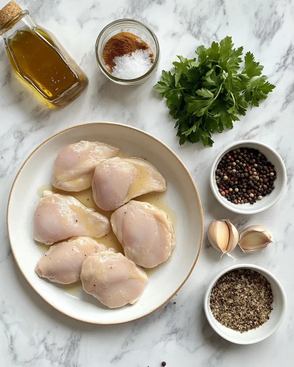 Ingredients for Savory Chicken and Gravy Stovetop Delight