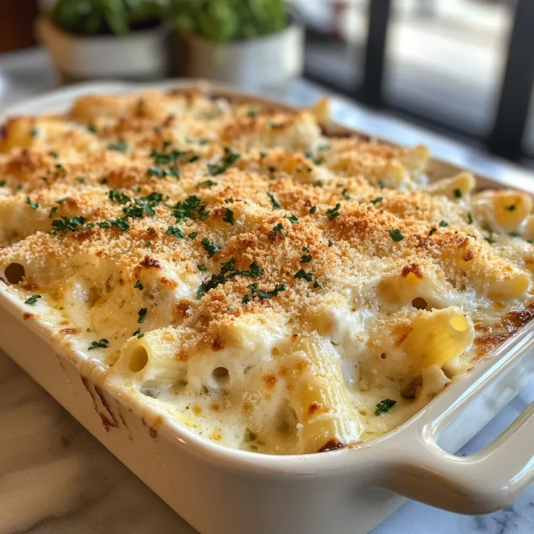 Photo of featured for Indulgent Creamy Garlic Parmesan Pasta Bake: A Decadent Delight