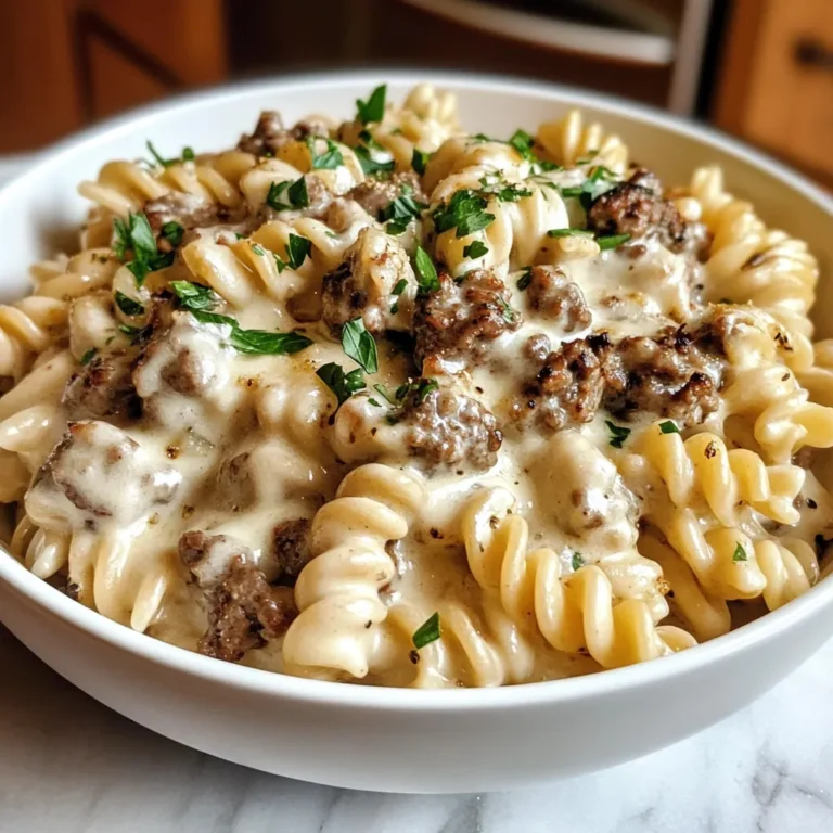 Photo of featured for Indulgent Creamy Loaded Cheeseburger Alfredo Pasta: A Decadent Delight