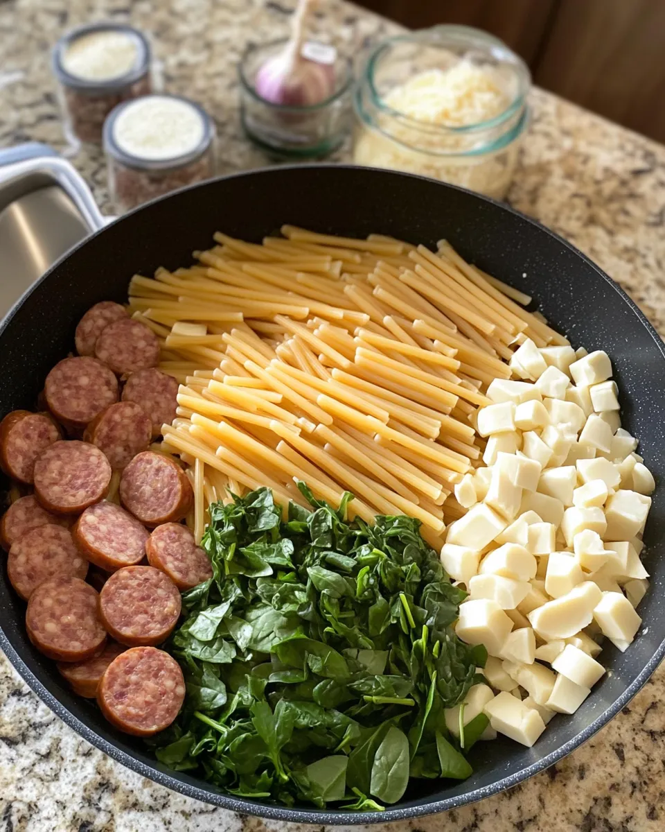 Ingredients for Indulge in Comfort: Creamy Smoked Sausage Pasta That'll Steal Your Heart