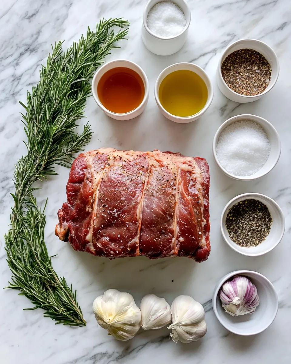 Ingredients for Crispy Slow-Roasted Pork Shoulder: Irresistibly Succulent Flavor