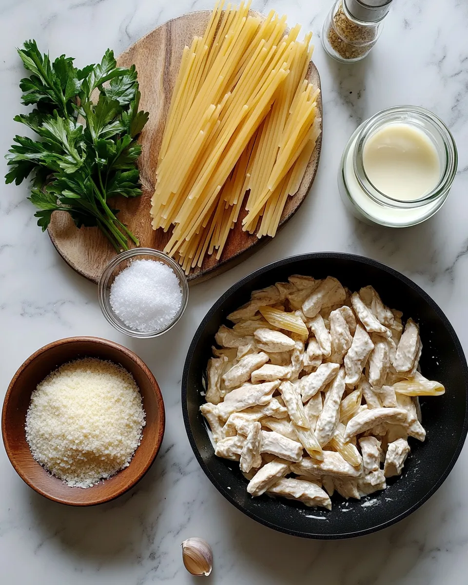 Ingredients for Irresistible Garlic Parmesan Chicken Pasta: A Flavor Explosion
