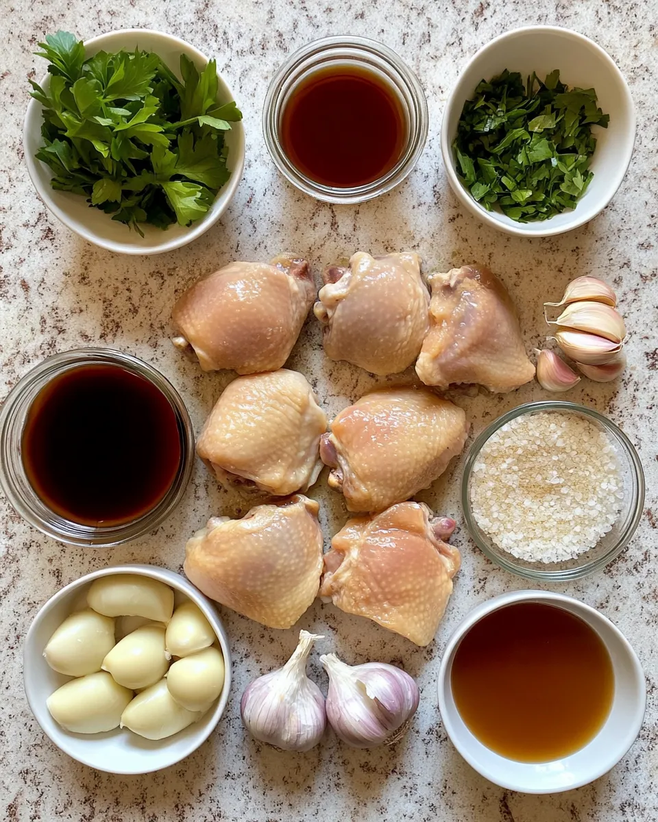 Ingredients for Irresistible Honey Garlic Chicken Thighs: A Flavor Explosion