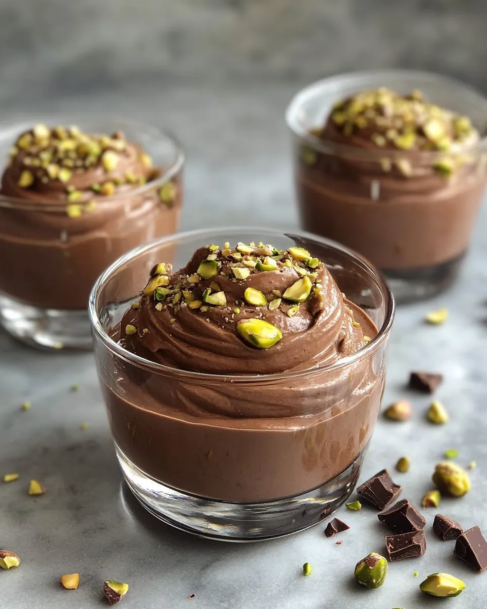 Ingredients for Indulgent Pistachio Mousse: Decadent Chocolate Ganache Delight