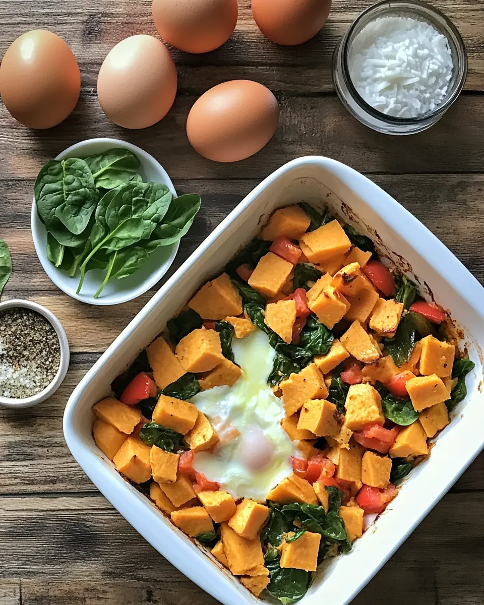 Ingredients for Rise and Shine with this Protein-Packed Sweet Potato Egg Casserole