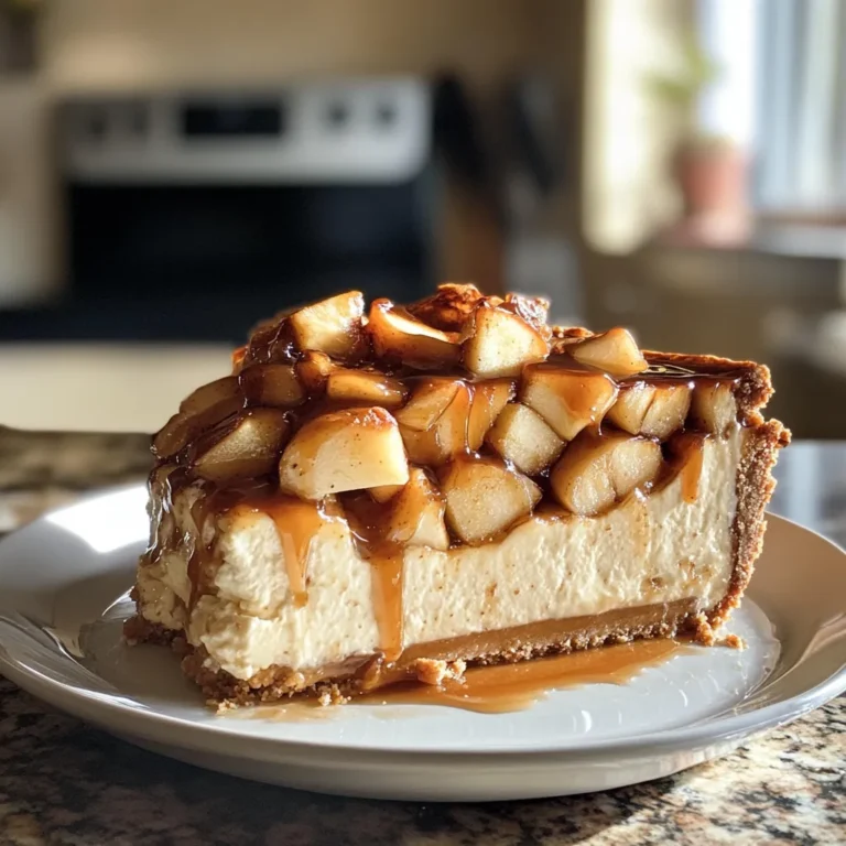 Photo of featured for Indulgent Salted Caramel Apple Pie Cheesecake: A Decadent Delight