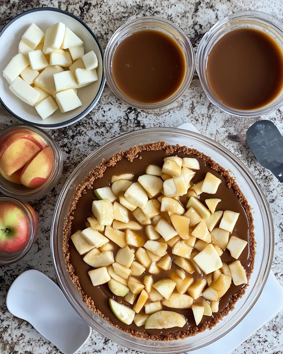 Ingredients for Indulgent Salted Caramel Apple Pie Cheesecake: A Decadent Delight