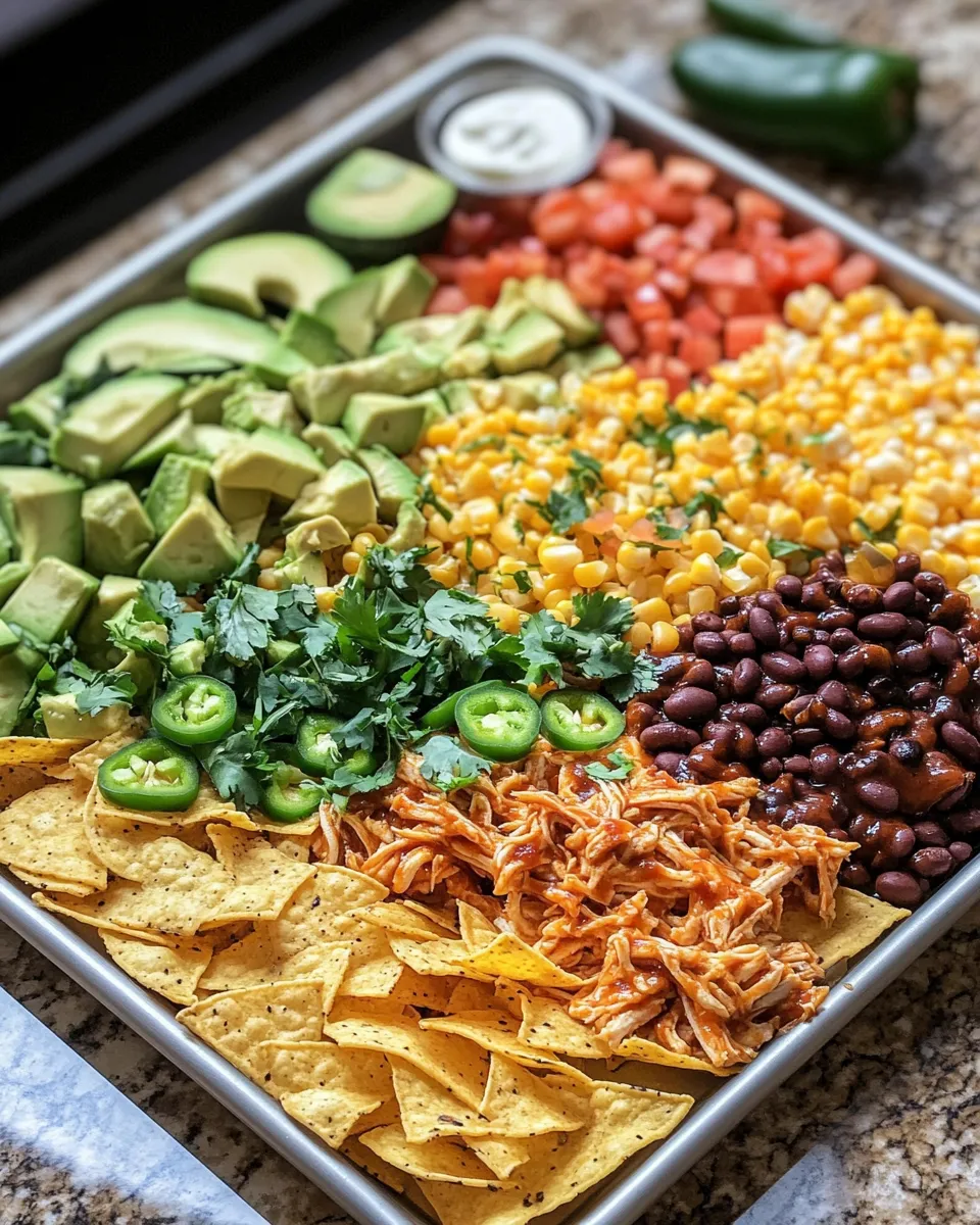 Ingredients for Deliciously Easy Sheet Pan BBQ Chicken Nachos: A Flavor Explosion