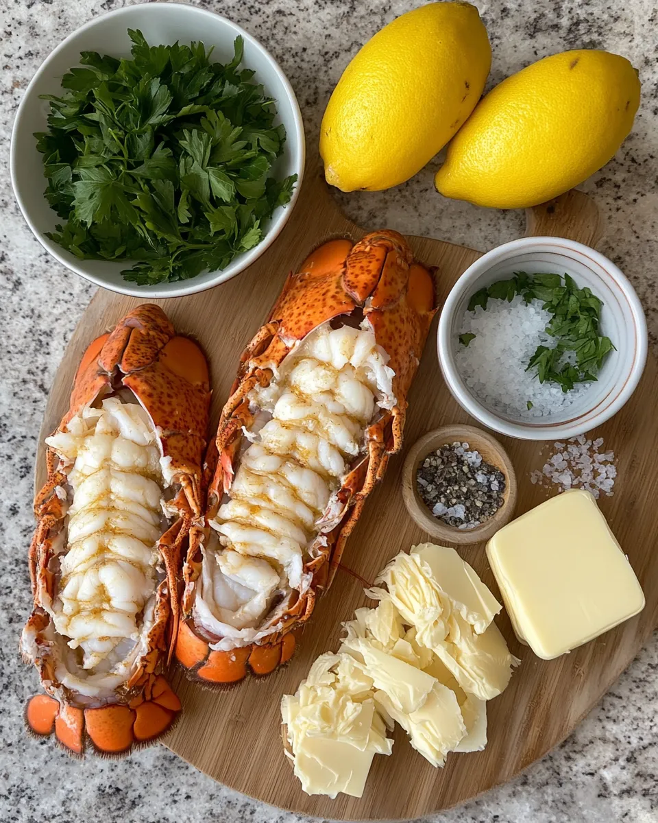 Ingredients for Indulge in Smoked Lobster Tails with Decadent Parmesan Butter