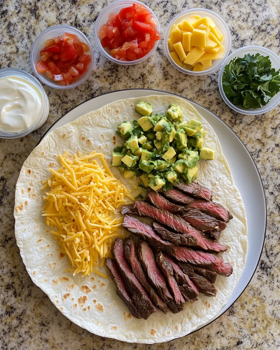 Ingredients for Sizzle into Your Morning with the Ultimate Steak and Egg Breakfast Burrito