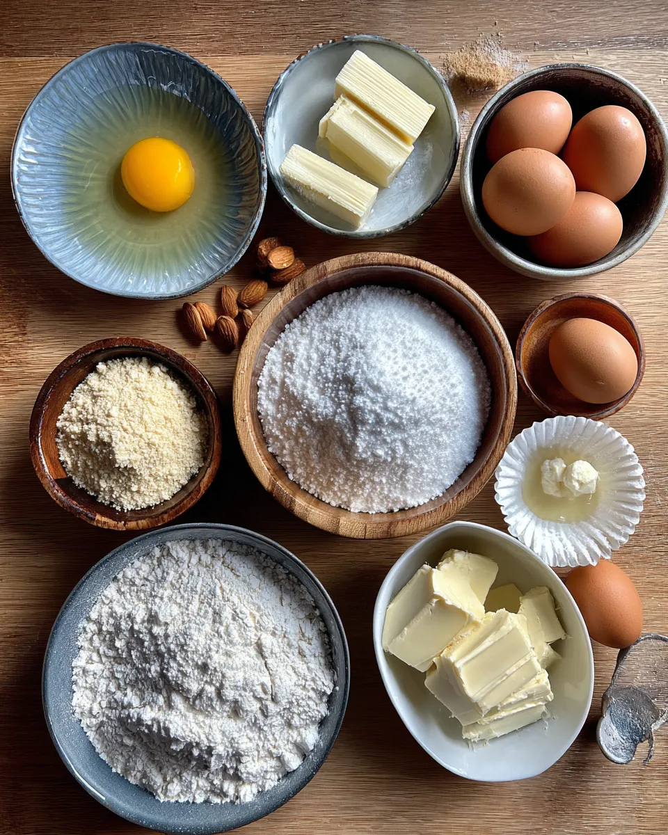 Ingredients for Delicious Almond Tea Cakes: Indulge in Irresistible Bites