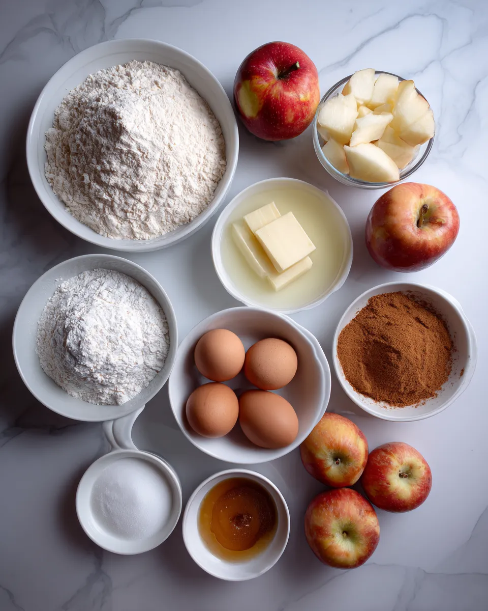 Ingredients for Irresistible Apple Fritter Bites: A Tasty Twist on a Classic Treat