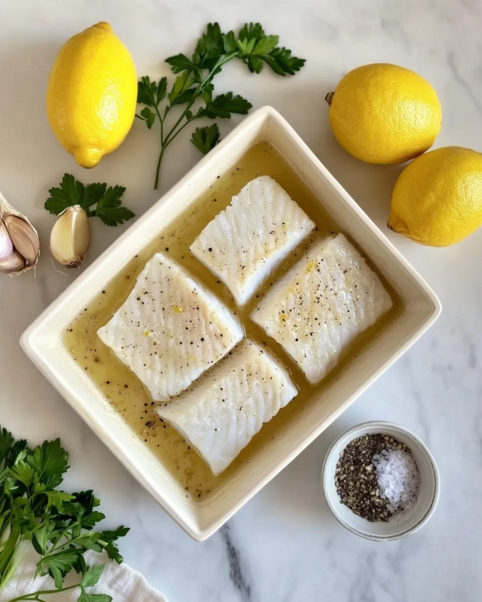 Ingredients for Irresistible Baked Cod in Coconut Lemon Cream Sauce