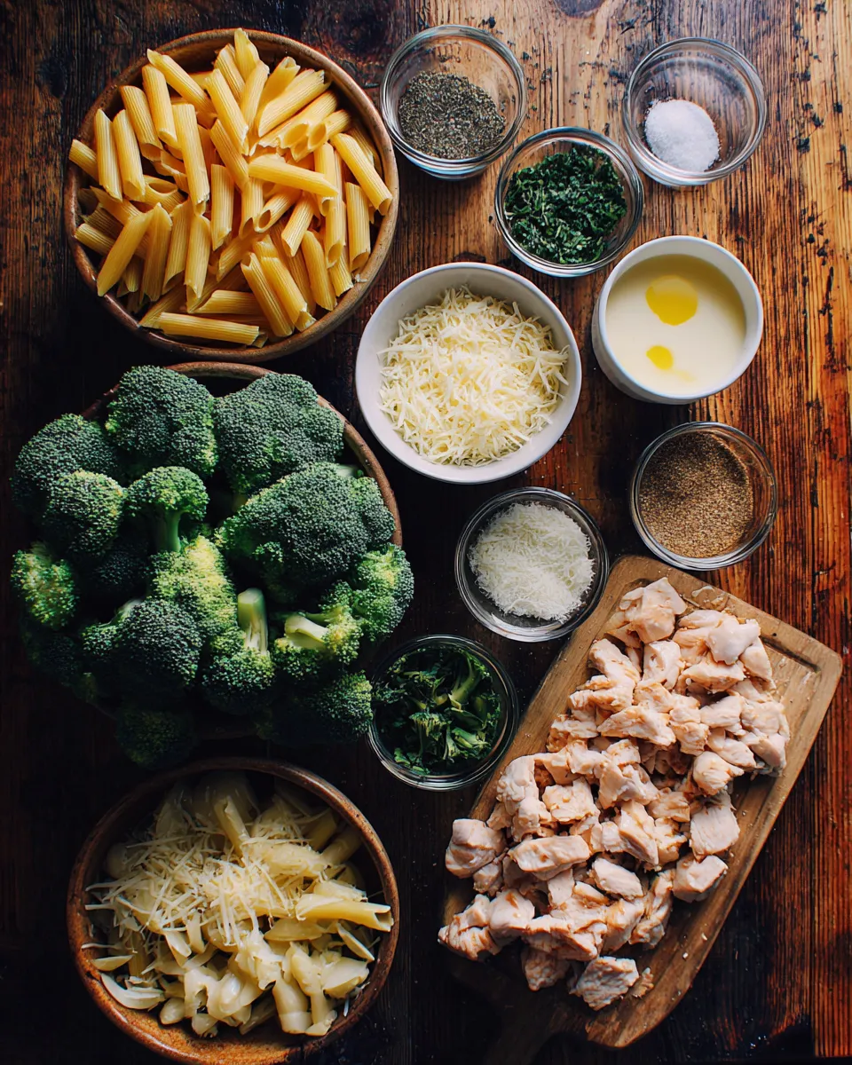 Ingredients for Satisfying Broccoli and Chicken Penne: A Flavorful Twist on Pasta Night