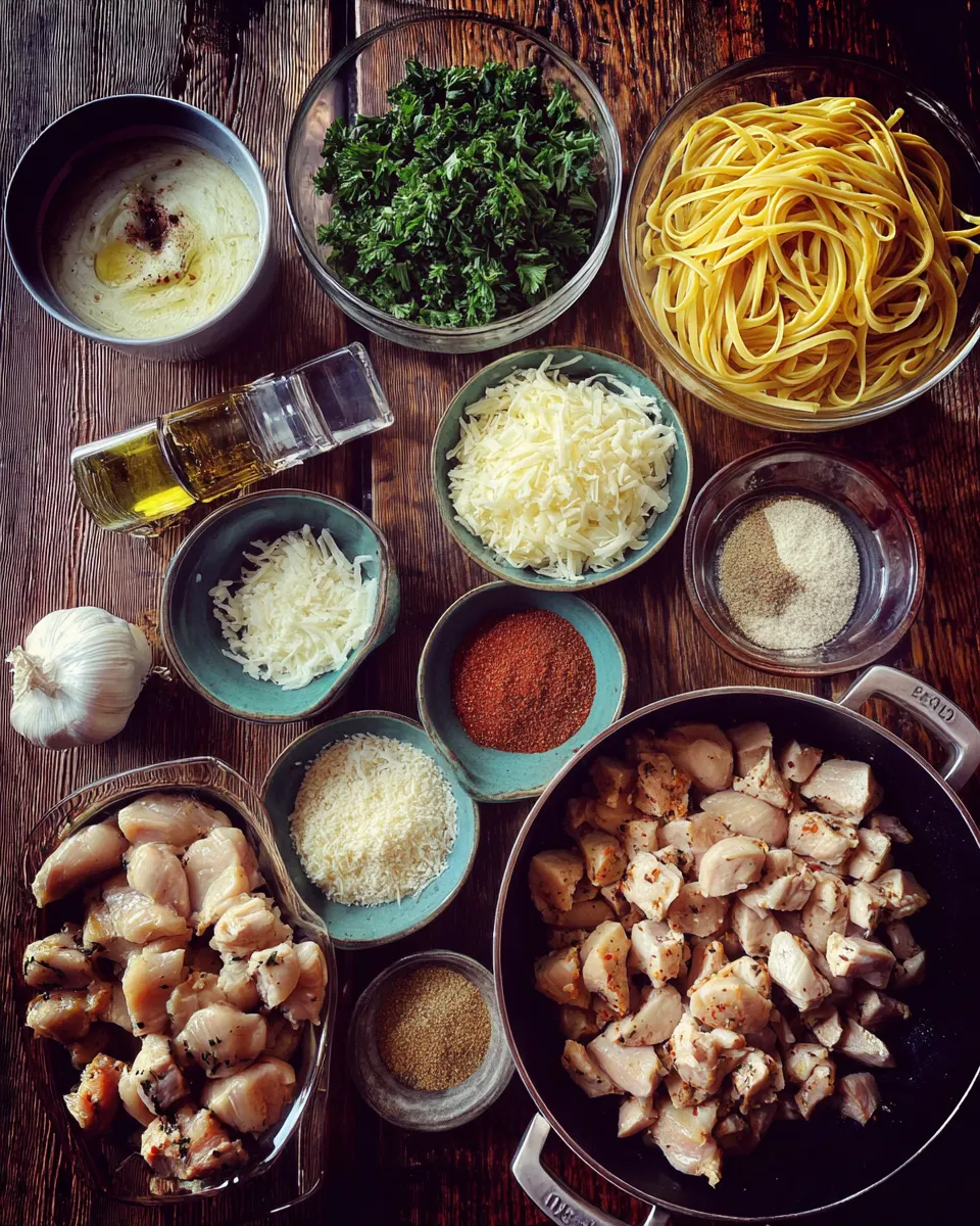 Ingredients for Indulgent Creamy Cowboy Butter Chicken Linguine: A Flavor Explosion