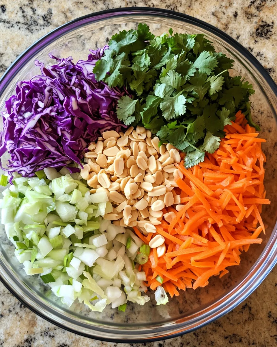 Ingredients for Crunchy Asian Cabbage Slaw: Irresistibly Addictive Recipe