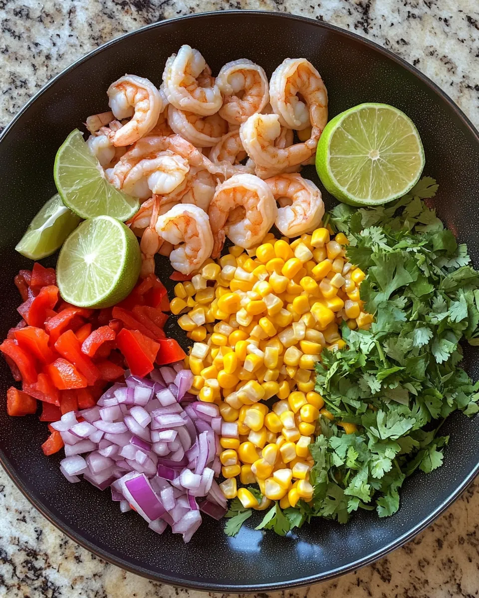 Ingredients for Sizzling Shrimp and Mexican Street Corn Skillet: A Flavor Explosion