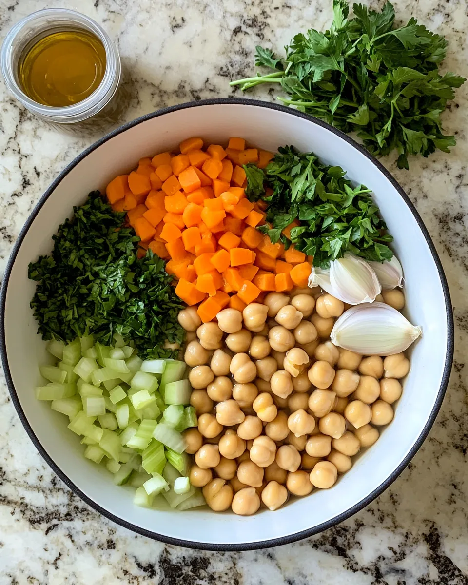 Ingredients for Power Up Your Meals with Vegan Garlic Chickpea Soup