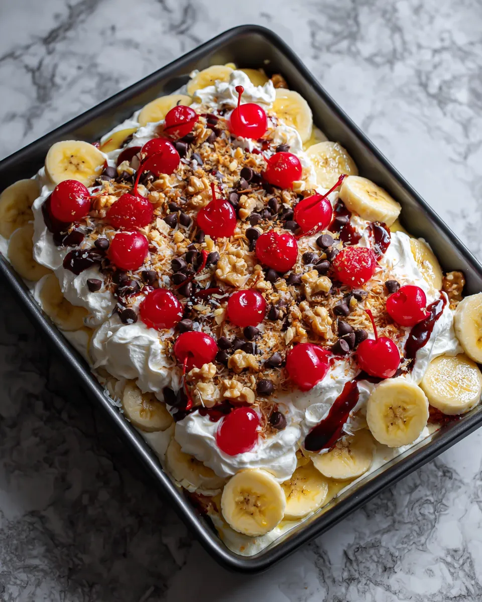 Ingredients for Indulgent Banana Split Dump Cake: A Dreamy Dessert Delight