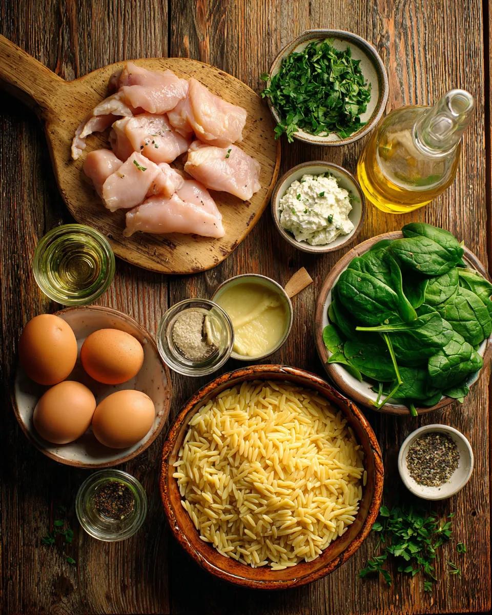 Ingredients for Irresistible Boursin Orzo with Chicken Recipe for a Flavorful Dinner
