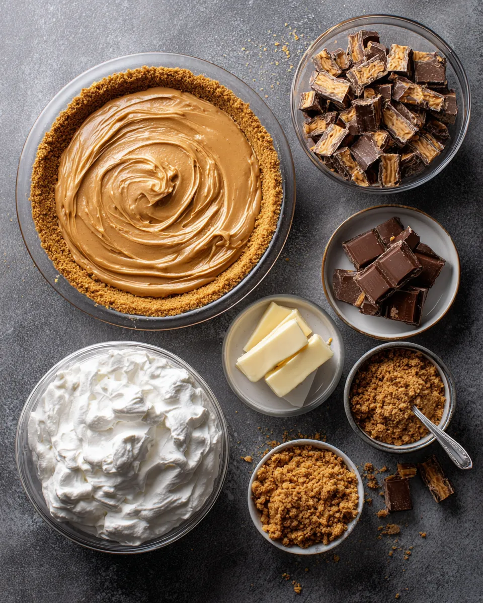 Ingredients for Irresistible Butterfinger Pie with Peanut Butter: Indulge in Decadence