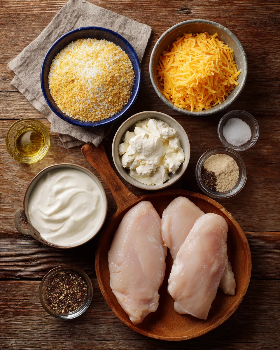 Ingredients for Irresistibly Cheesy Sour Cream Chicken Delight