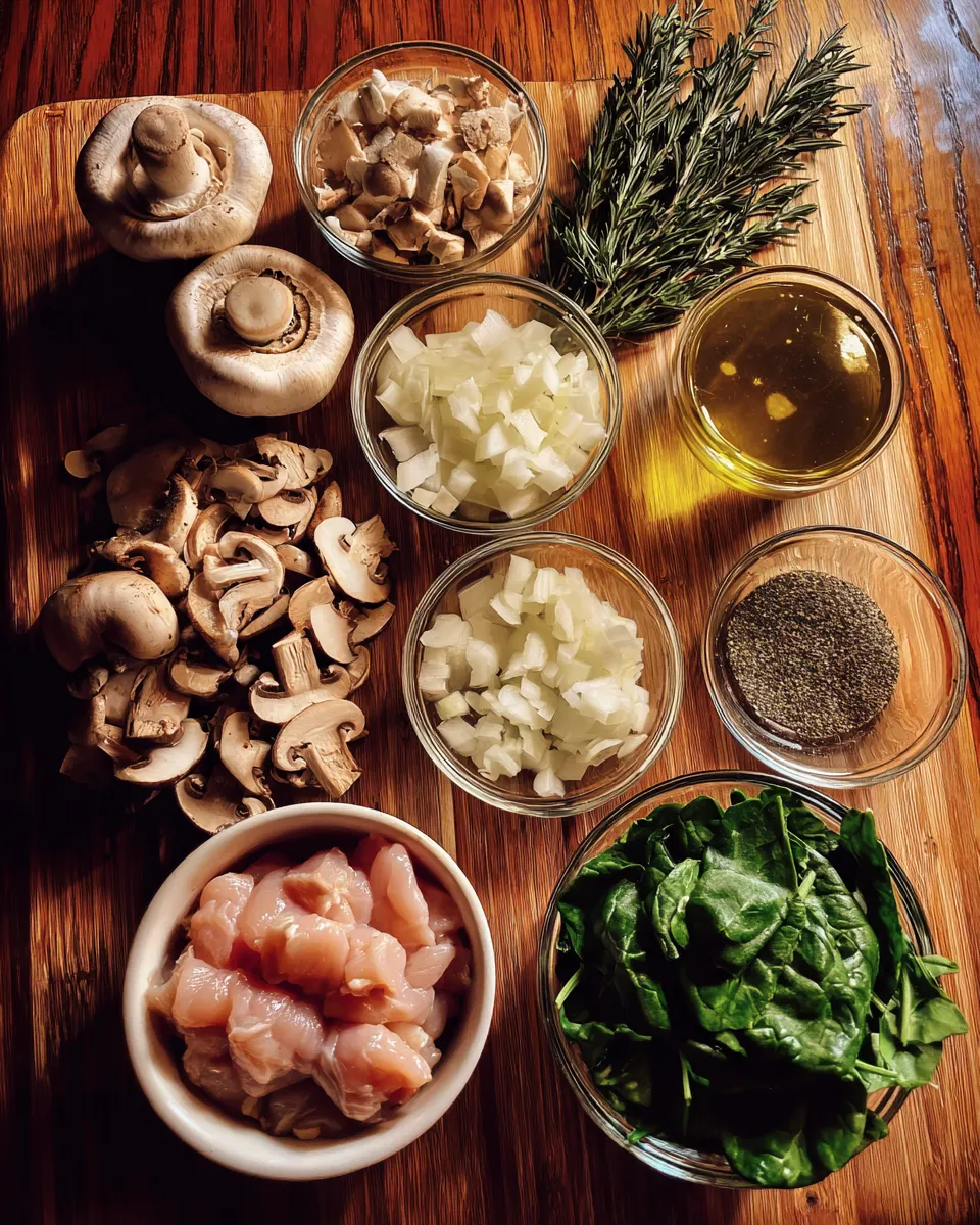 Ingredients for Clean Chicken Mushroom Soup: Nourish Your Body with this Healthy Delight