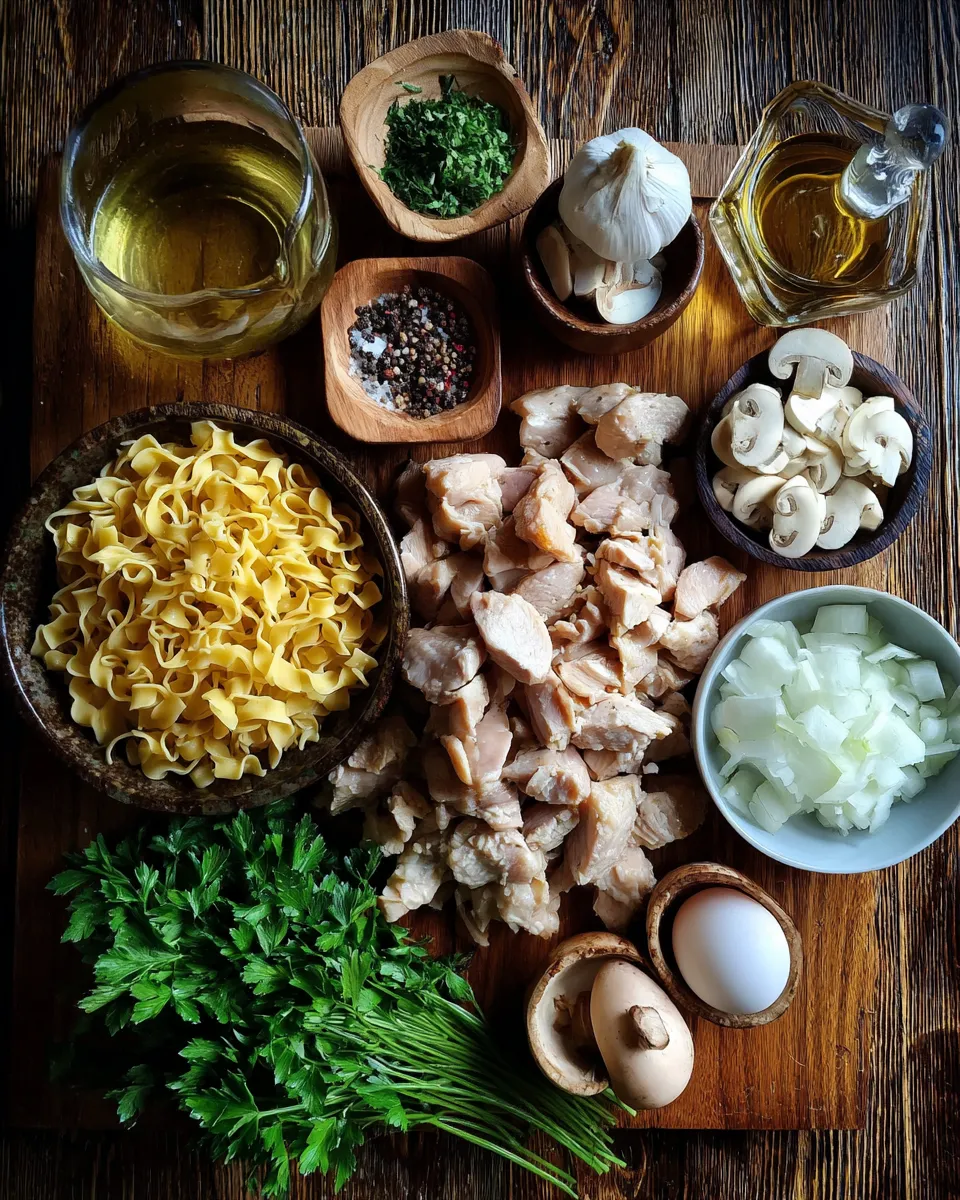 Ingredients for Indulgent Creamy Chicken Stroganoff: A Decadent Delight